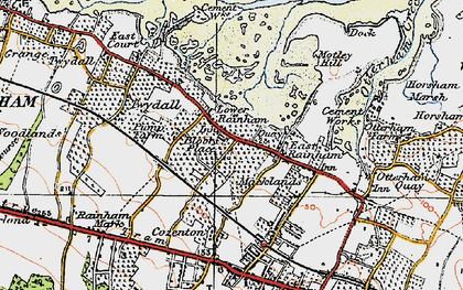 Old map of Bloors Place in 1921