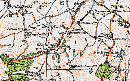 Old map of Lower Roadwater in 1919
