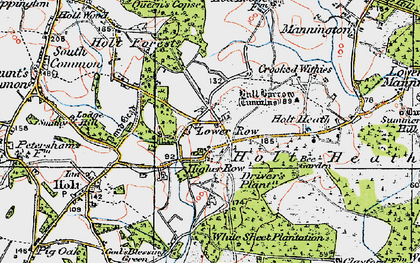 Old map of Lower Row in 1919