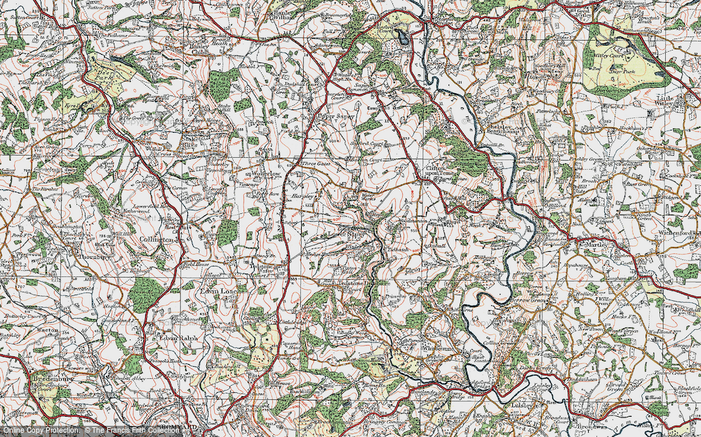 Old Map of Lower Sapey, 1920 in 1920