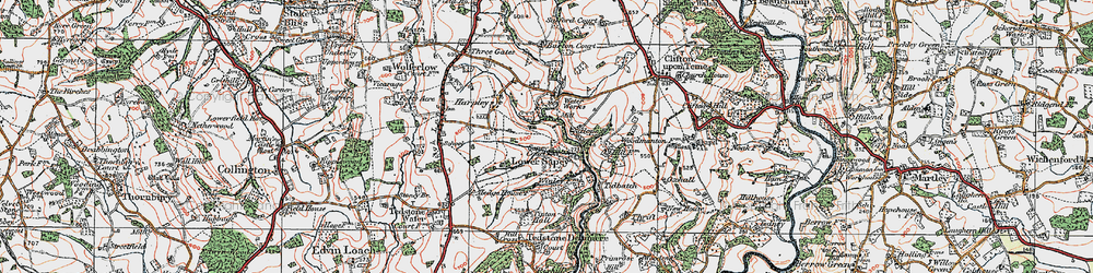 Old map of Lower Sapey in 1920