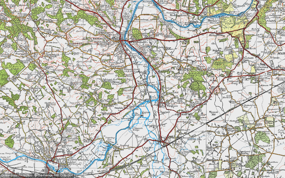 Old Map of Lower Shiplake, 1919 in 1919