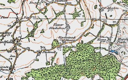 Old map of Lower Slackstead in 1919
