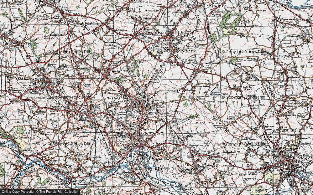 Old Map of Lower Soothill, 1925 in 1925