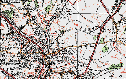 Old map of Lower Soothill in 1925
