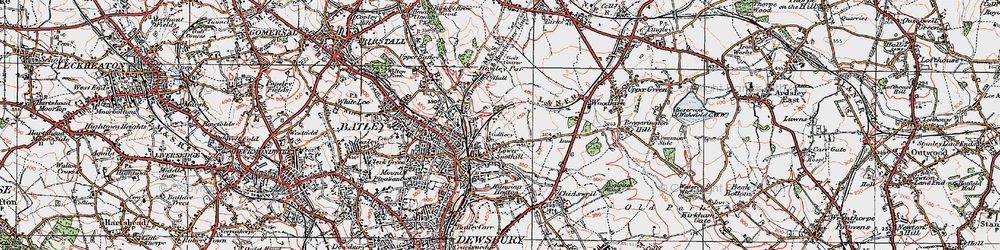 Old map of Lower Soothill in 1925