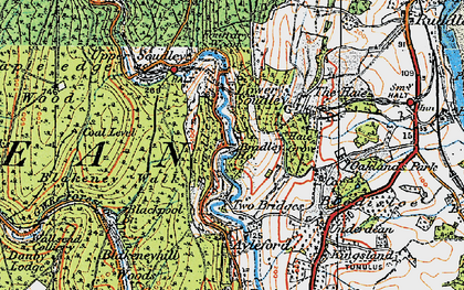 Old map of Lower Soudley in 1919