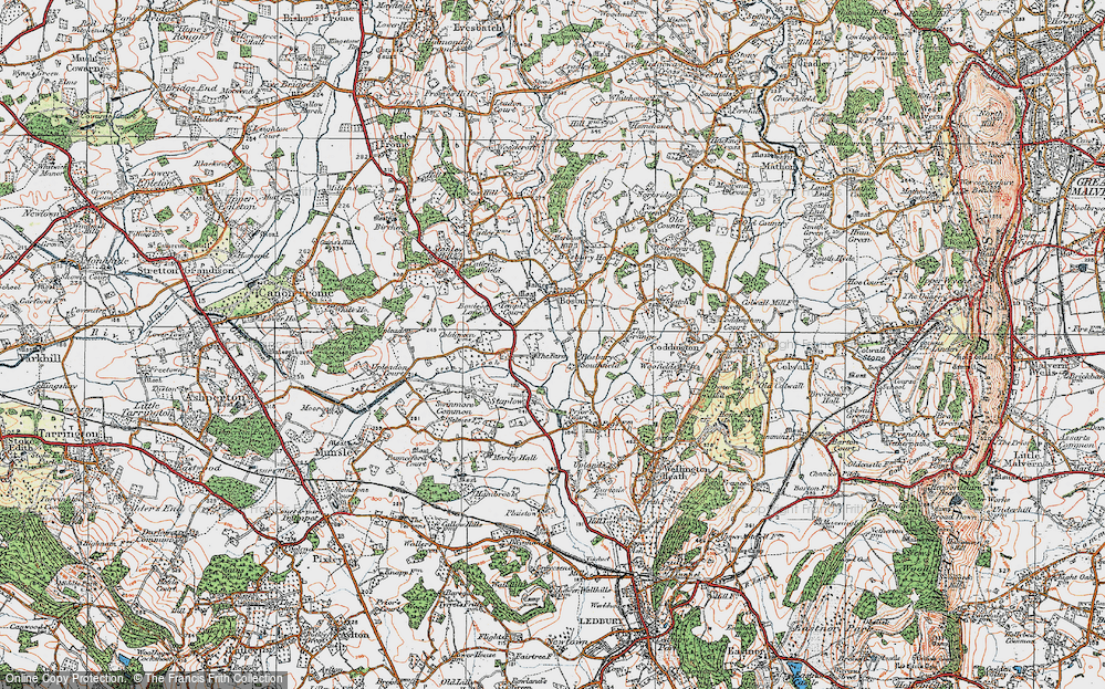 Old Map of Lower Southfield, 1920 in 1920