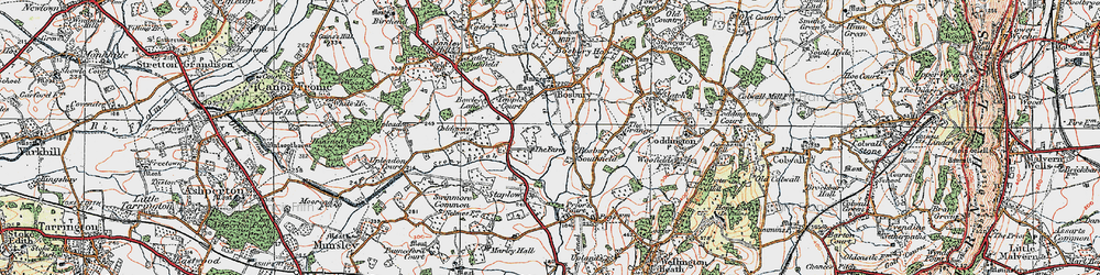 Old map of Lower Southfield in 1920