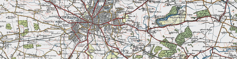 Old map of Lower Stoke in 1920