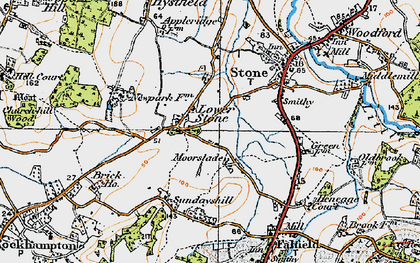 Old map of Lower Stone in 1919