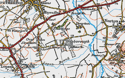 Old map of Lower Stratton in 1919