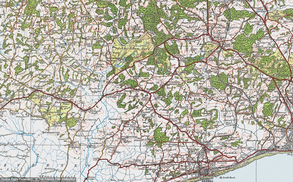 Old Map of Lower Street, 1920 in 1920
