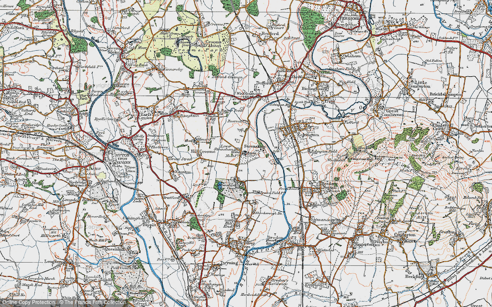 Old Map of Lower Strensham, 1919 in 1919