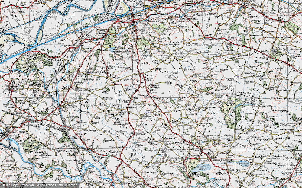 Old Map of Lower Stretton, 1923 in 1923