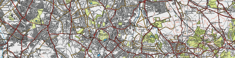 Old map of Lower Sydenham in 1920