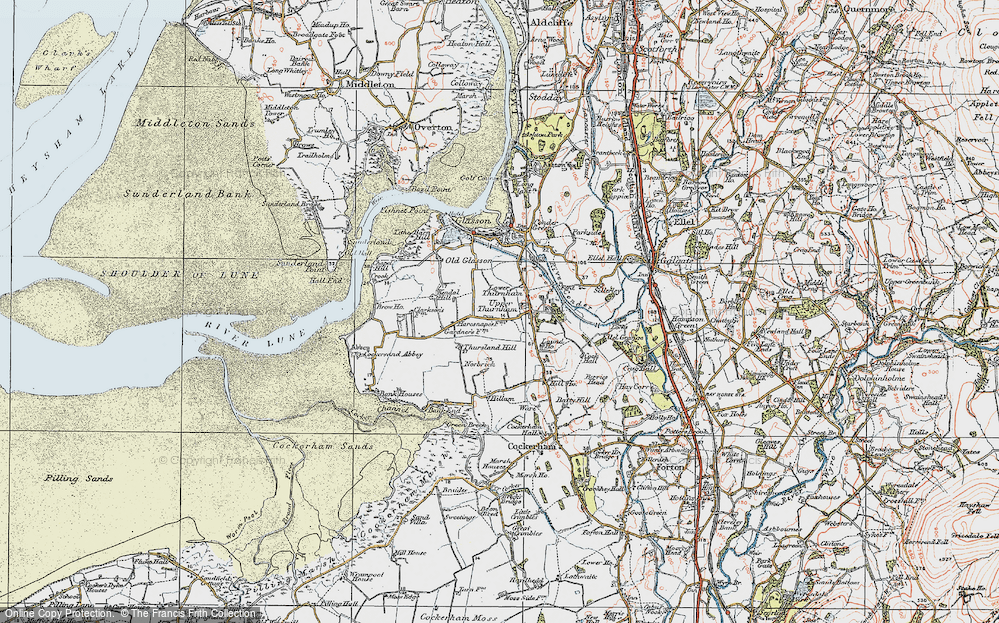 Old Map of Lower Thurnham, 1924 in 1924