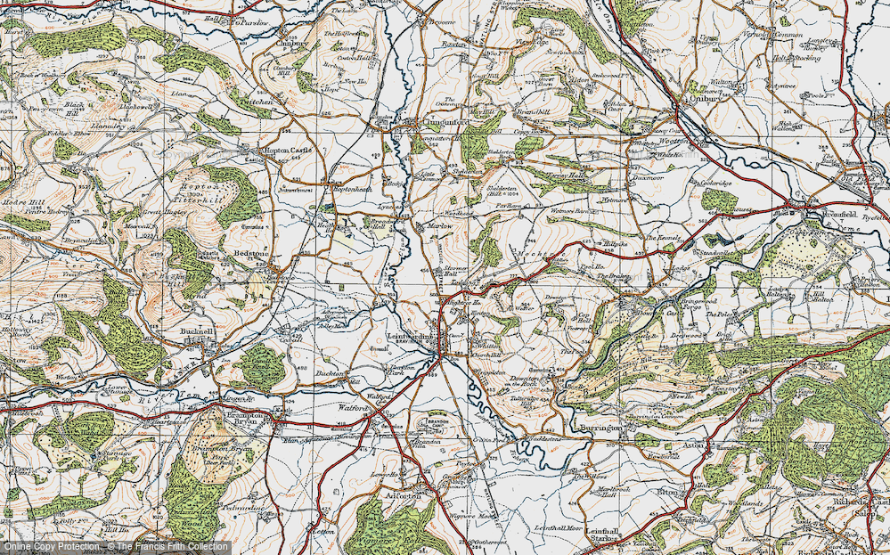 Old Map of Lower Todding, 1920 in 1920