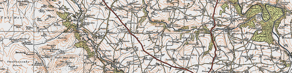 Old map of Lower Trefrize in 1919