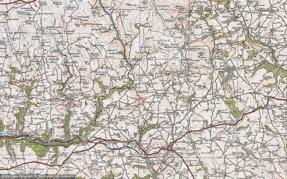 Old Map of Lower Treworrick, 1919 in 1919