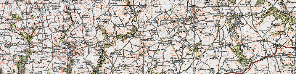 Old map of Lower Treworrick in 1919
