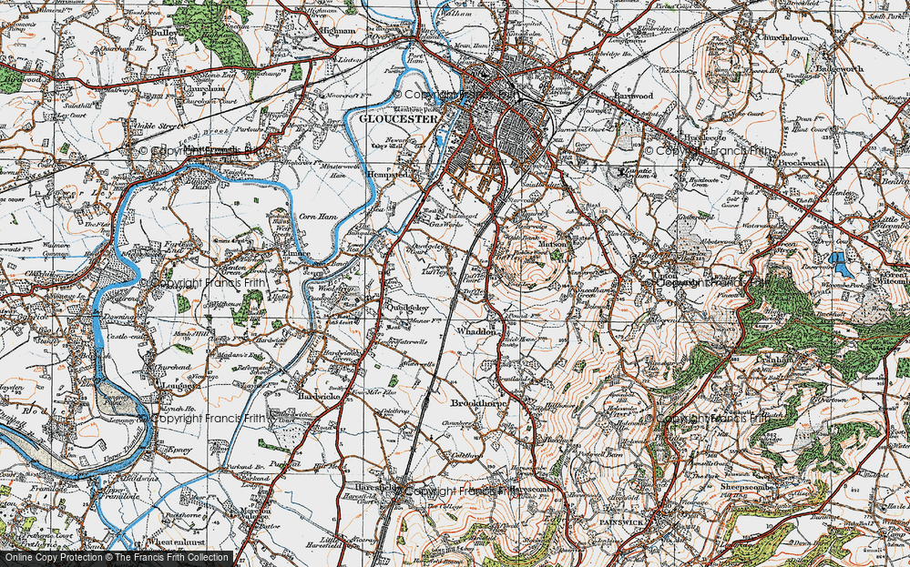 Old Map of Lower Tuffley, 1919 in 1919