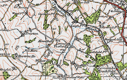 Old map of Lower Vexford in 1919