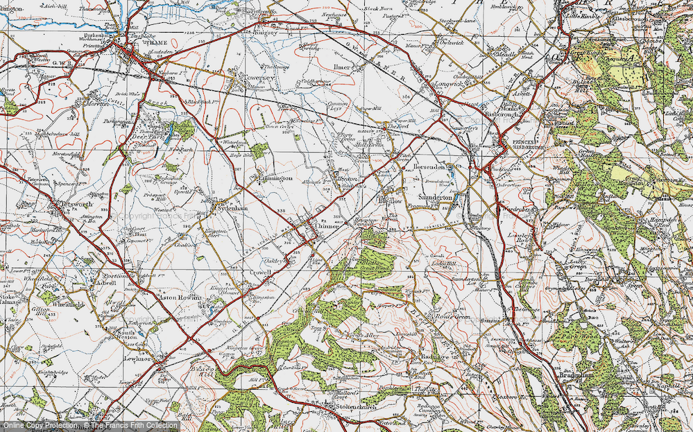 Old Map of Lower Wainhill, 1919 in 1919