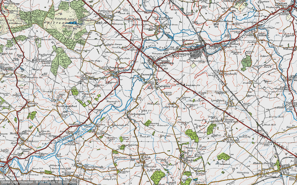 Old Map of Lower Weald, 1919 in 1919