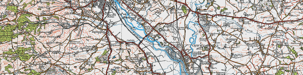 Old map of Lower Wear in 1919