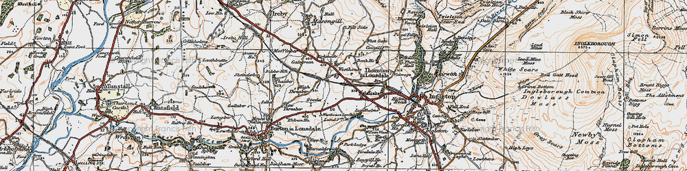 Old map of Lower Westhouse in 1924