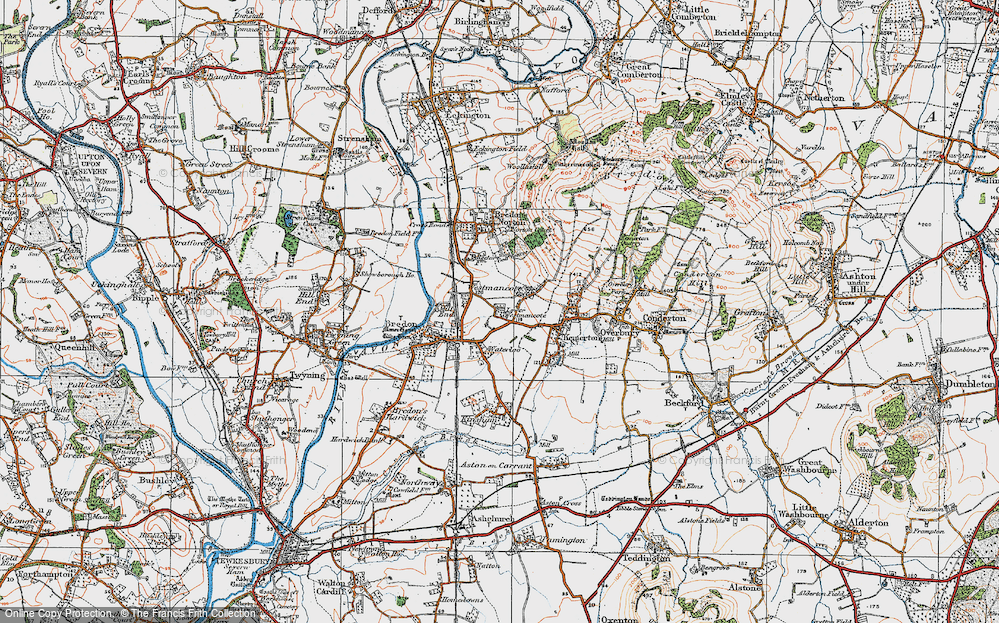 Old Map of Lower Westmancote, 1919 in 1919