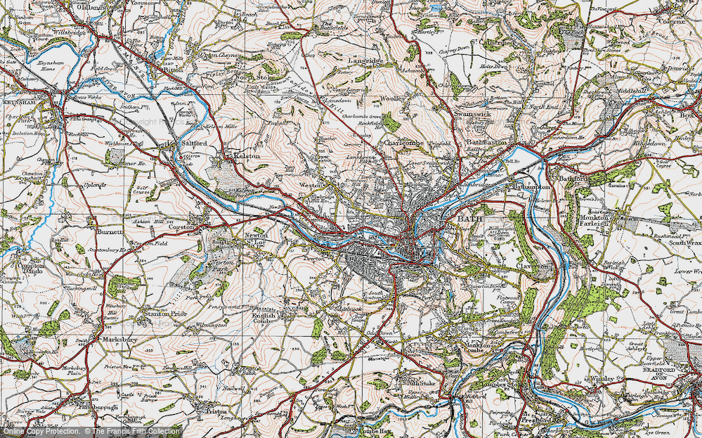 Old Map of Lower Weston, 1919 in 1919