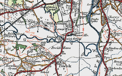 Old map of Lower Wick in 1920