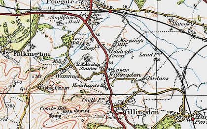 Old map of Lower Willingdon in 1920