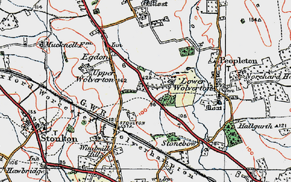 Old map of Lower Wolverton in 1919