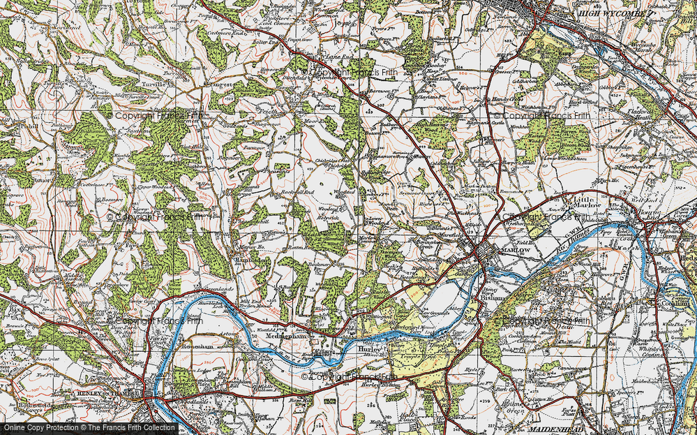 Old Map of Lower Woodend, 1919 in 1919