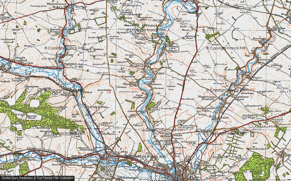 Old Map of Lower Woodford, 1919 in 1919