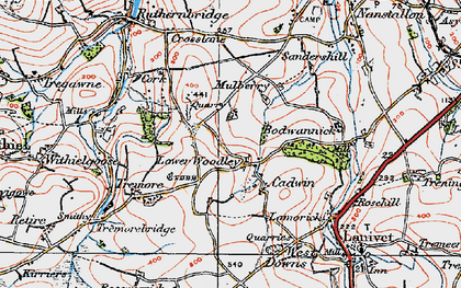 Old map of Saints'Way in 1919