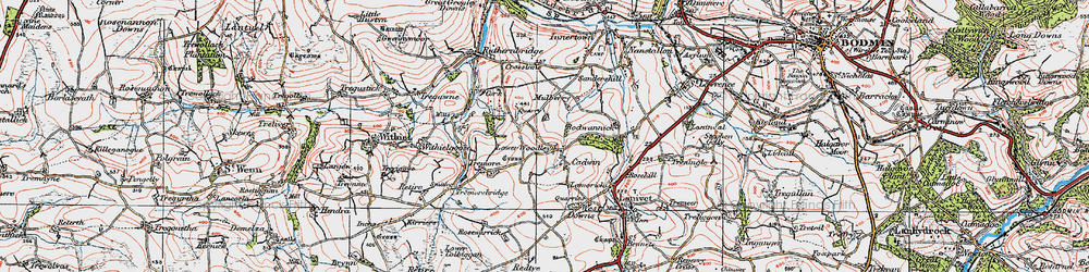 Old map of Saints'Way in 1919