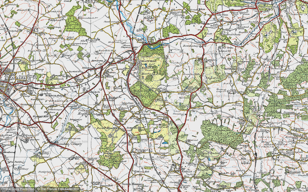 Old Map of Lower Woodside, 1920 in 1920
