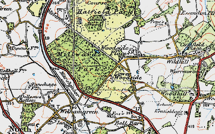 Old map of Woodside Place in 1920