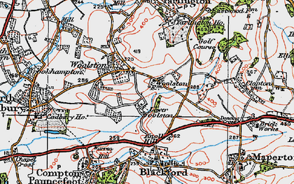Old map of Yarlington Ho in 1919