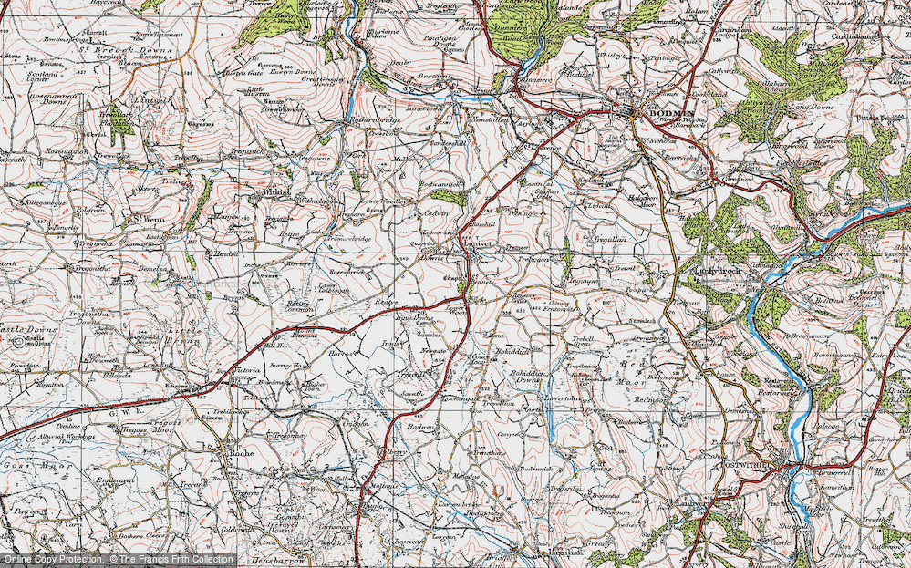 Old Map of Lower Woon, 1919 in 1919