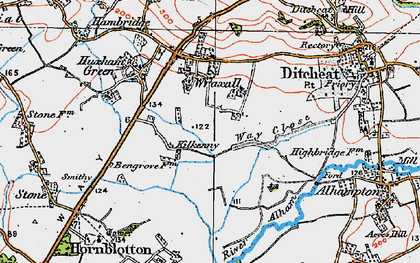 Old map of Lower Wraxall in 1919