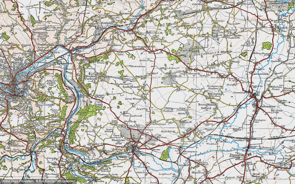 Old Map of Lower Wraxall, 1919 in 1919