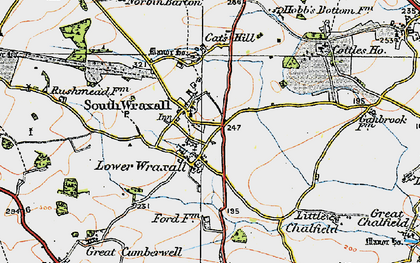 Old map of Lower Wraxall in 1919