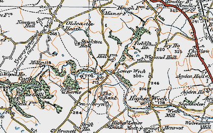 Old map of Lower Wych in 1921
