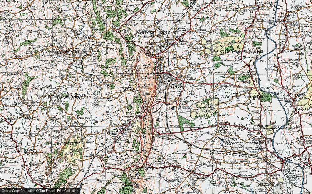 Old Map of Lower Wyche, 1920 in 1920