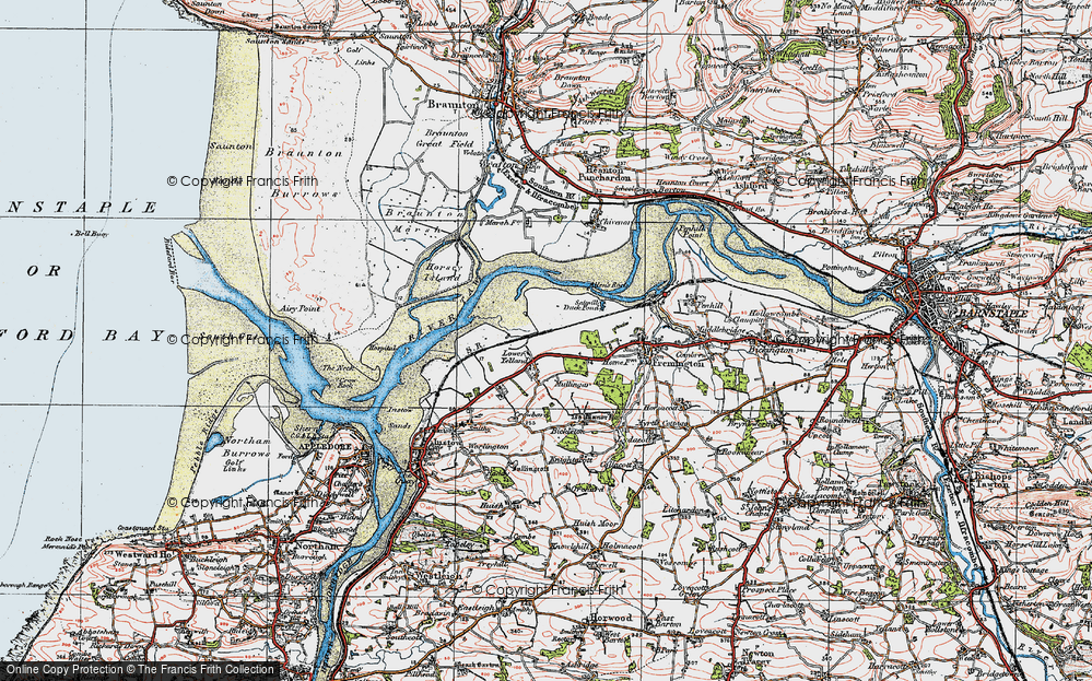 Old Map of Lower Yelland, 1919 in 1919